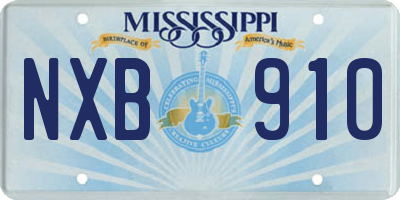 MS license plate NXB910