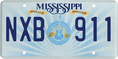 MS license plate NXB911