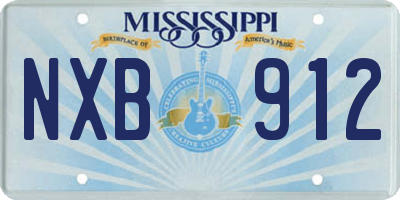 MS license plate NXB912