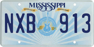 MS license plate NXB913