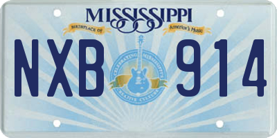 MS license plate NXB914