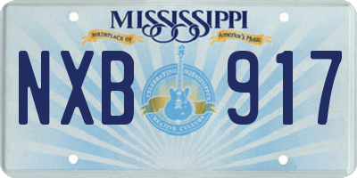 MS license plate NXB917