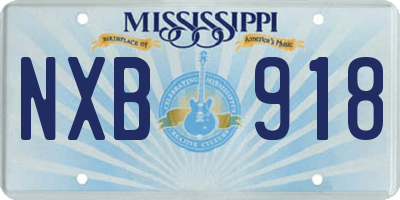 MS license plate NXB918
