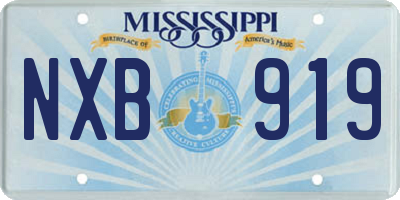 MS license plate NXB919
