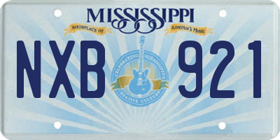 MS license plate NXB921