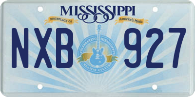 MS license plate NXB927