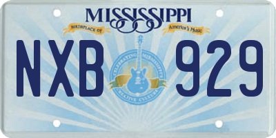 MS license plate NXB929