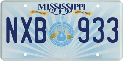 MS license plate NXB933