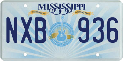 MS license plate NXB936