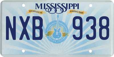 MS license plate NXB938