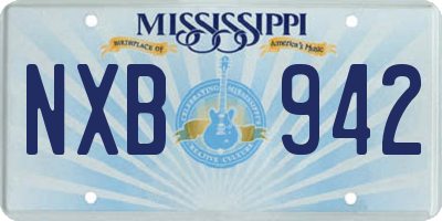 MS license plate NXB942