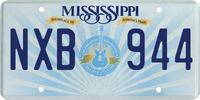 MS license plate NXB944