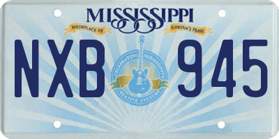 MS license plate NXB945