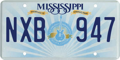 MS license plate NXB947