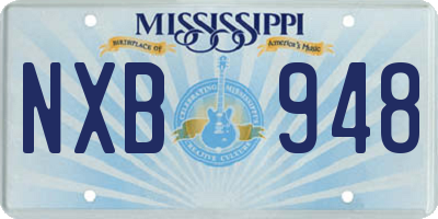 MS license plate NXB948