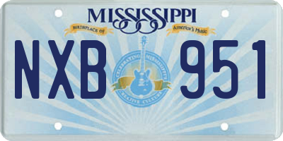 MS license plate NXB951