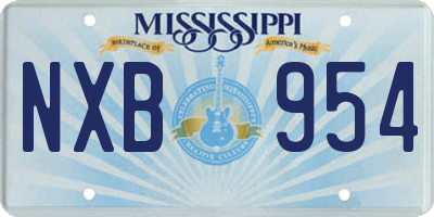 MS license plate NXB954