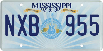 MS license plate NXB955