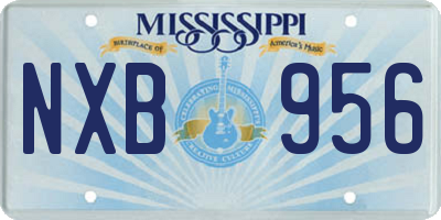 MS license plate NXB956