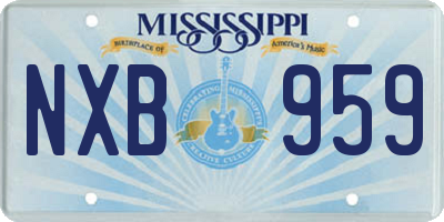 MS license plate NXB959