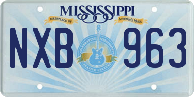 MS license plate NXB963