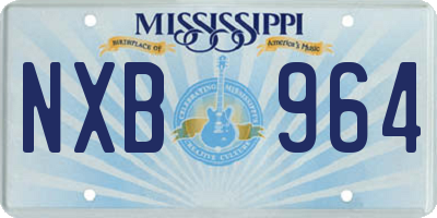 MS license plate NXB964