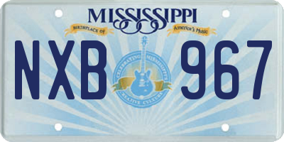MS license plate NXB967