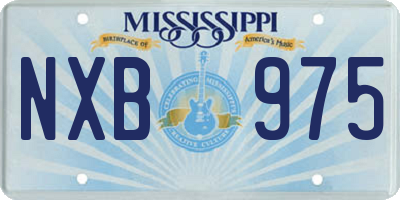 MS license plate NXB975