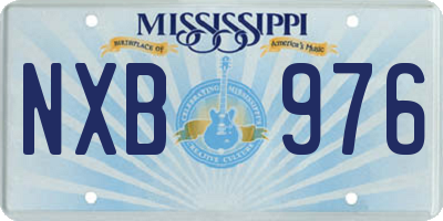 MS license plate NXB976
