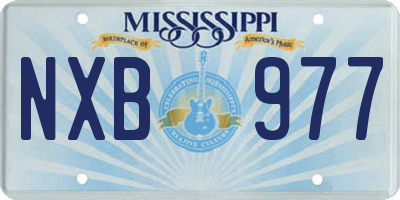 MS license plate NXB977