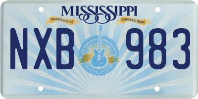 MS license plate NXB983