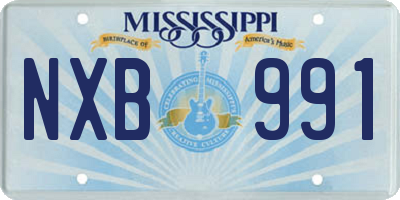 MS license plate NXB991