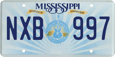 MS license plate NXB997