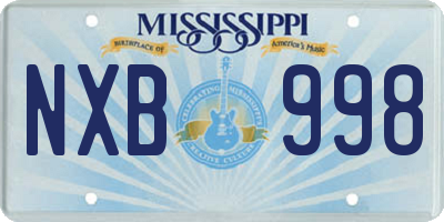 MS license plate NXB998