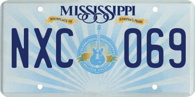 MS license plate NXC069