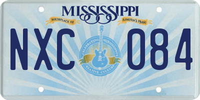 MS license plate NXC084