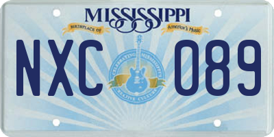 MS license plate NXC089