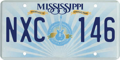 MS license plate NXC146