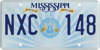 MS license plate NXC148