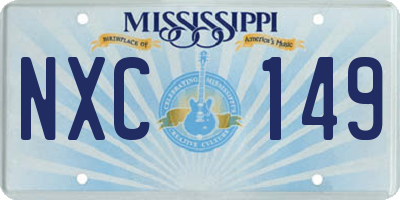MS license plate NXC149