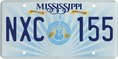 MS license plate NXC155