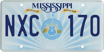 MS license plate NXC170