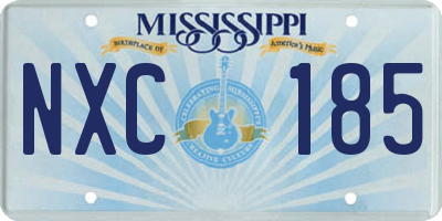 MS license plate NXC185