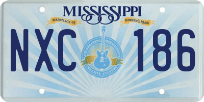 MS license plate NXC186