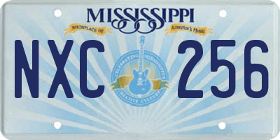 MS license plate NXC256