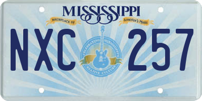 MS license plate NXC257