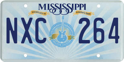 MS license plate NXC264