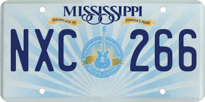 MS license plate NXC266