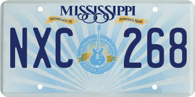 MS license plate NXC268