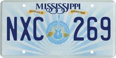 MS license plate NXC269